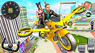 Flying Bike Taxi Driving Simulator - Extreme Bike Driver Game 3D | Android Gameplay screenshot 5