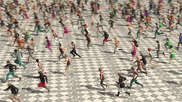 Houdini crowd learning Module - A world that runs in circles