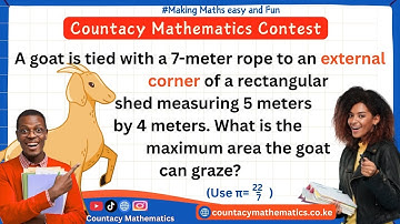 Ques 14, Mathematics Contest Questions with solutions, Tied Goat Puzzle