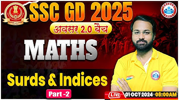 SSC GD 2025 || MATHS Surds & Indices part 2 || avsar 2.0 batch || by deepak bhati sir #mathstricks