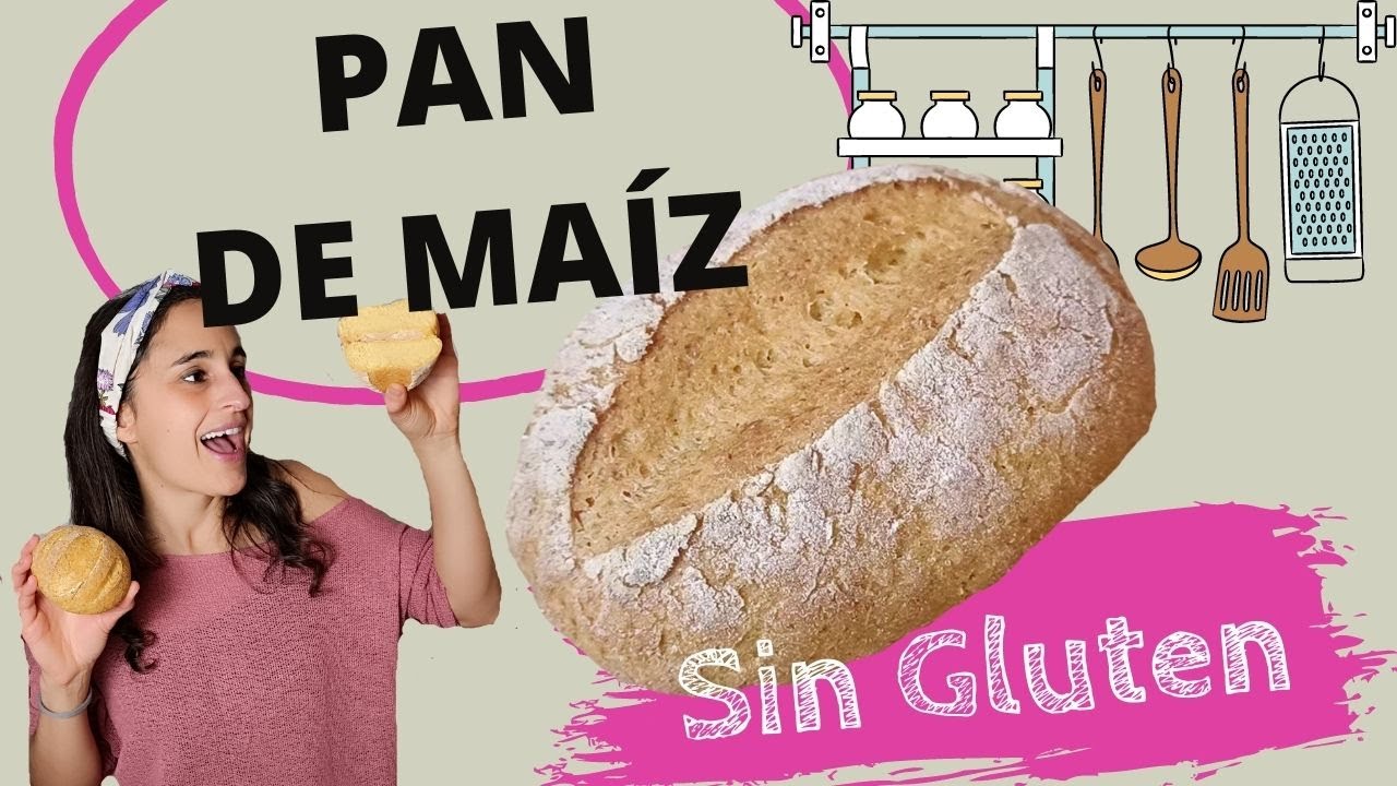 😍 PAN MAIZ SIN GLUTEN Vegano y Casero - Receta fácil con pocos ingredientes.