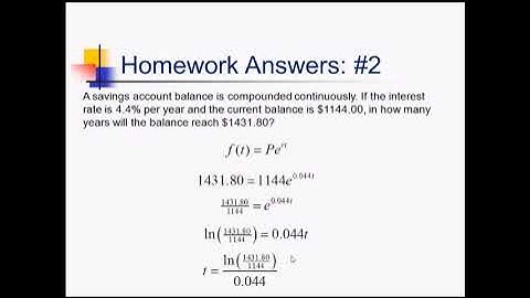 Applications of Exponential Equations: Problem Set #1
