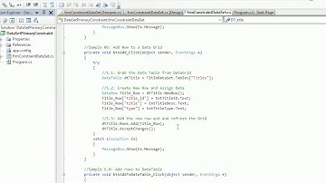 03 AdoNet Unique PrmaryKey Merge DataTable