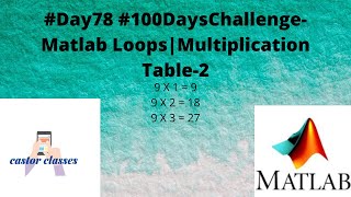 #Day78 #100DaysChallenge- Matlab Loops|Multiplication Table-2 screenshot 4