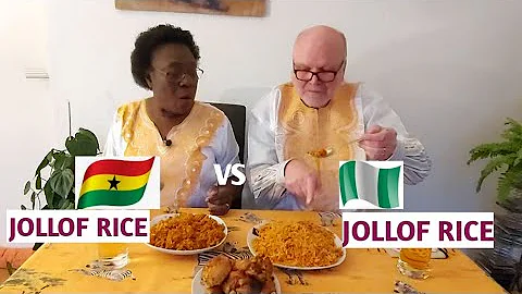 German Man Taste Ghana 🇬🇭 Jollof For The First Time||Which Does He Prefer||Nigeria or Ghana Jollof