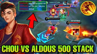 CHOU VS ALDOUS 500 STACK!! | VICTORY OR DEFEAT?