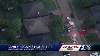 Family escapes to safety after fire sparks at Edmond home