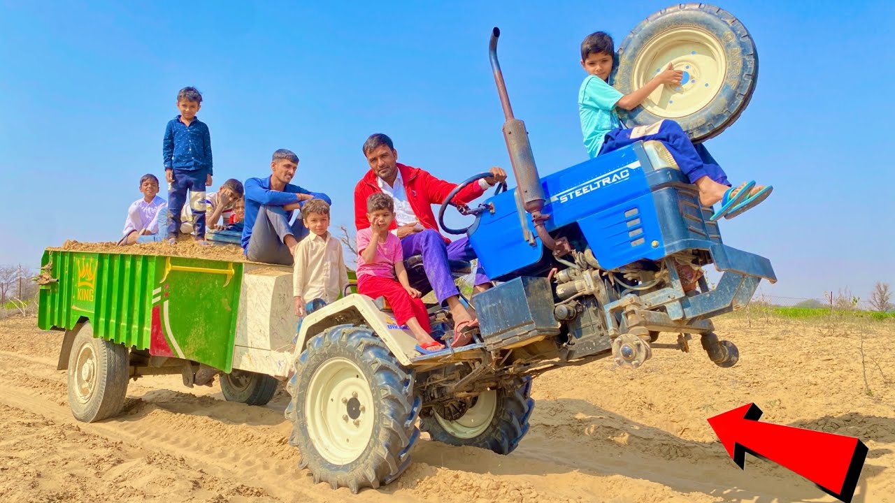 Steeltrac 15 Mini Tractor Without Front Tyres | Funny Tractor Video
