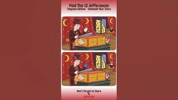 💛 Spot the Differences: Simpsons Edition! 👀 #quizpop #spothedifference #shorts