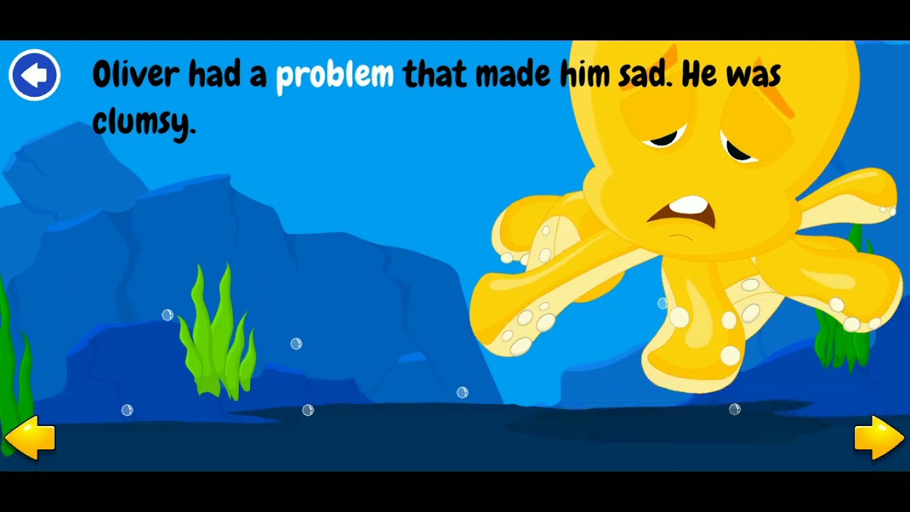 Oliver the clumsy octopus -[under water] story