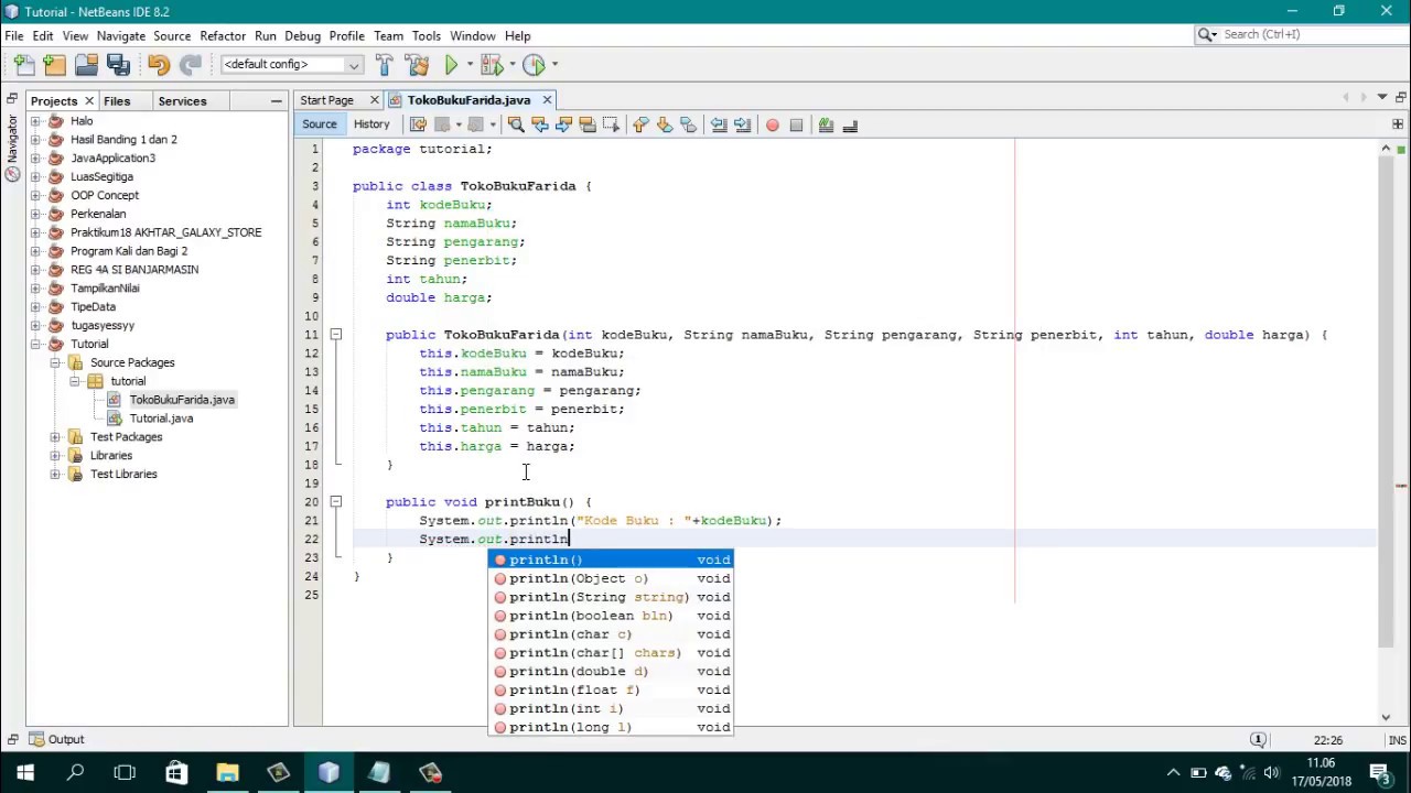 Tutorial membuat aplikasi penjualan buku pada java netbeans - YouTube