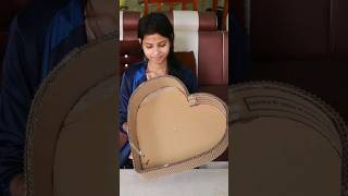 Heart Shaped Cardboard room Organizer #shorts #youtubeshorts #diy #crafts #homedecor #heart screenshot 5