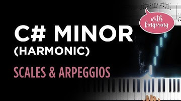 How to play - C# Harmonic Minor Scale & Arpeggio