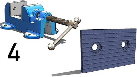 4- Project 15 |Bench Vise| SolidWorks Tutorial :  pad