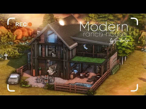 Видео: Современный дом на ранчо | Строительство | The Sims 4 | No CC