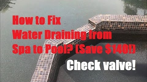 How to Fix Water Draining From Spa to Pool Issue “Check Valve” (Save $140+)