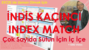 Excel Dizi Fonksiyonları - İNDİS ve KAÇINCI / INDEX MATCH ile çok sayıda sütuna göre arama yapmak