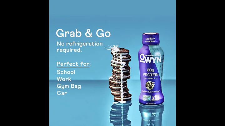 OWYN 100% Vegan Plant-Based Protein Shake, Cookies & Creamless, 4 Pack, with 20g Plant Protein