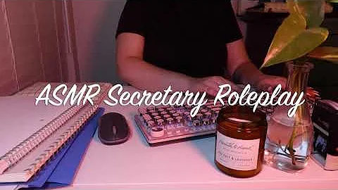 ASMR Marketing Secretary Roleplay👩‍💻Paper sounds, Typing, Stamping, Plastic crinkles, Soft Spoken