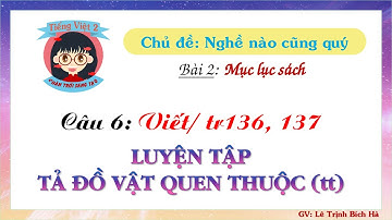 Tiếng Việt 2 | Sách Chân trời sáng tạo | Tuần 16 | Bài 2 | Câu 6: Luyện tập tả đồ vật quen thuộc/136