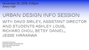 Columbia GSAPP Urban Design Info Session