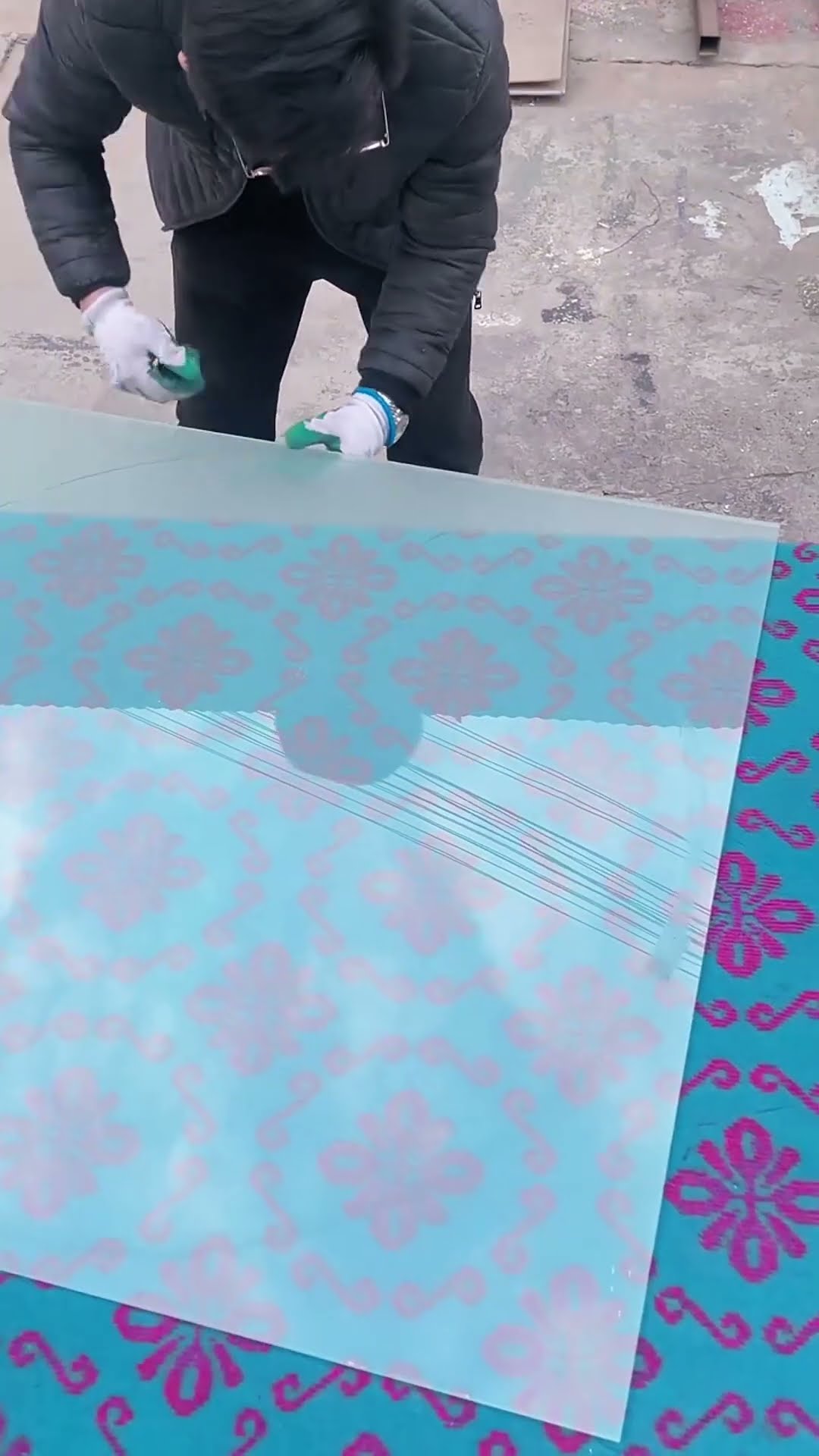 Round glass cutting process