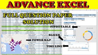 ADVANCE EXCEL QUESTION FULL PAPER SOLUTION || 2023 || POWER MAP || POWER PIVOT|| SUMPRODUCT screenshot 5