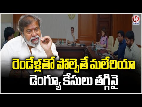 Minister Damodar Rajanarasimha Review With Officials Over  Seasonal Diseases | V6 News - V6NEWSTELUGU