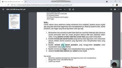 TUTORIAL STORED FUNCTION, STORED PROCEDURE, DAN TRIGGER PL/SQL