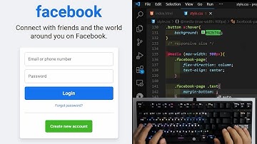 ASMR - HTML CSS  Facebook Login Page - No Talking