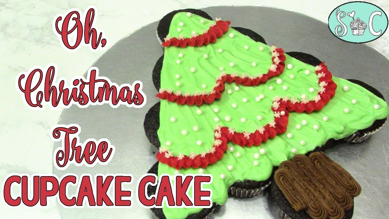 EASY Christmas Tree Cupcake Cake | Sweetwater Cakes - YouTube