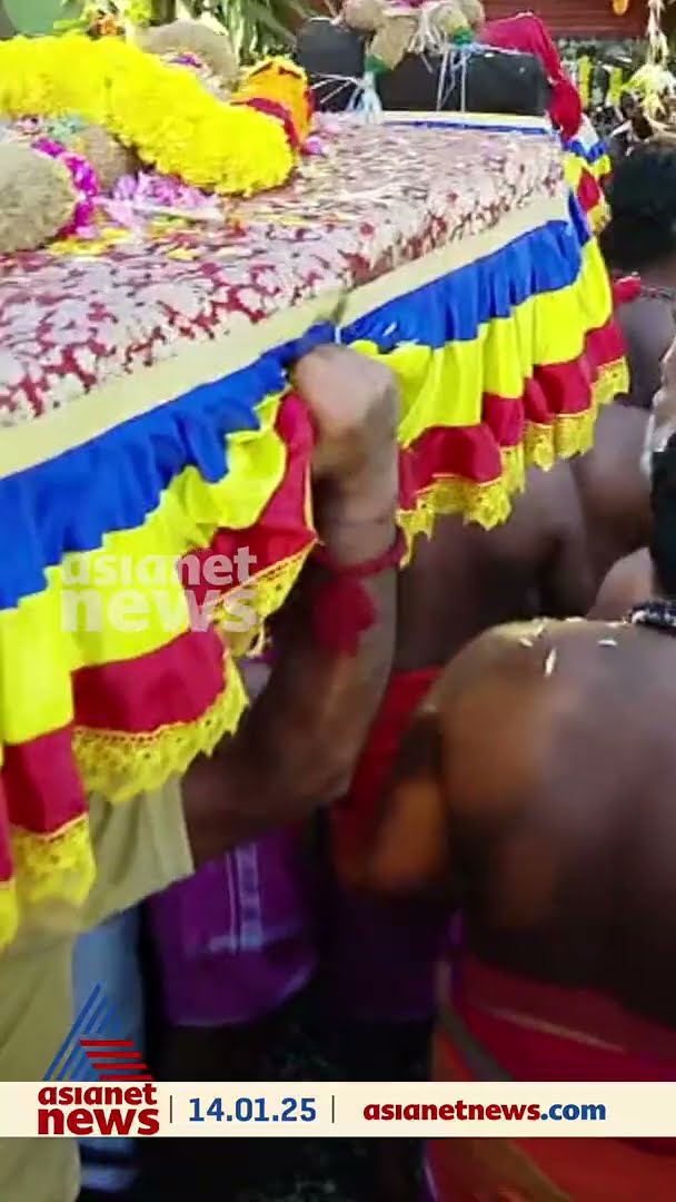 തിരുവാഭരണ ഘോഷയാത്ര യാത്ര തുടരുന്നു, കാനന പാതയിലൂടെ സന്നിധാനത്തേക്കെത്തും