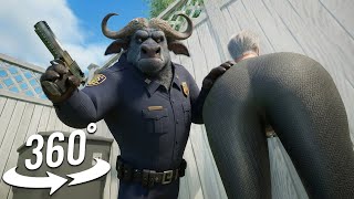 360° Judy Hopps Stucked In Wall - Now What Will Chief Bogo Do? | VR 8K