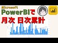 PowerBIで月次累計、日次累計グラフを作成する方法【可視化】