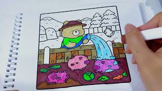 Relaxing Farm Coloring for Kids | Soft Piano Music screenshot 4