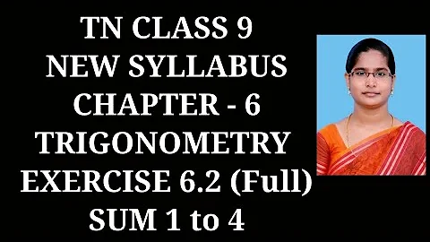9th Maths Ch-6 Trigonometry | Ex-6.2 (1 to 4 sums) | Samacheer One plus One channel