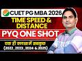 CUET PG MBA 2026 Preparation | Quantitative Aptitude | Time, Speed and Distance One Shot |  ALL PYQs