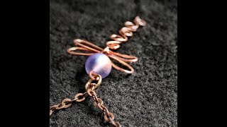 Tutorial - Wig A Jig dragonfly pendant with a glass bead