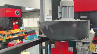 High-Speed C-Frame Fin Press Line: Black & Red Industrial Styling & Precision Stamping