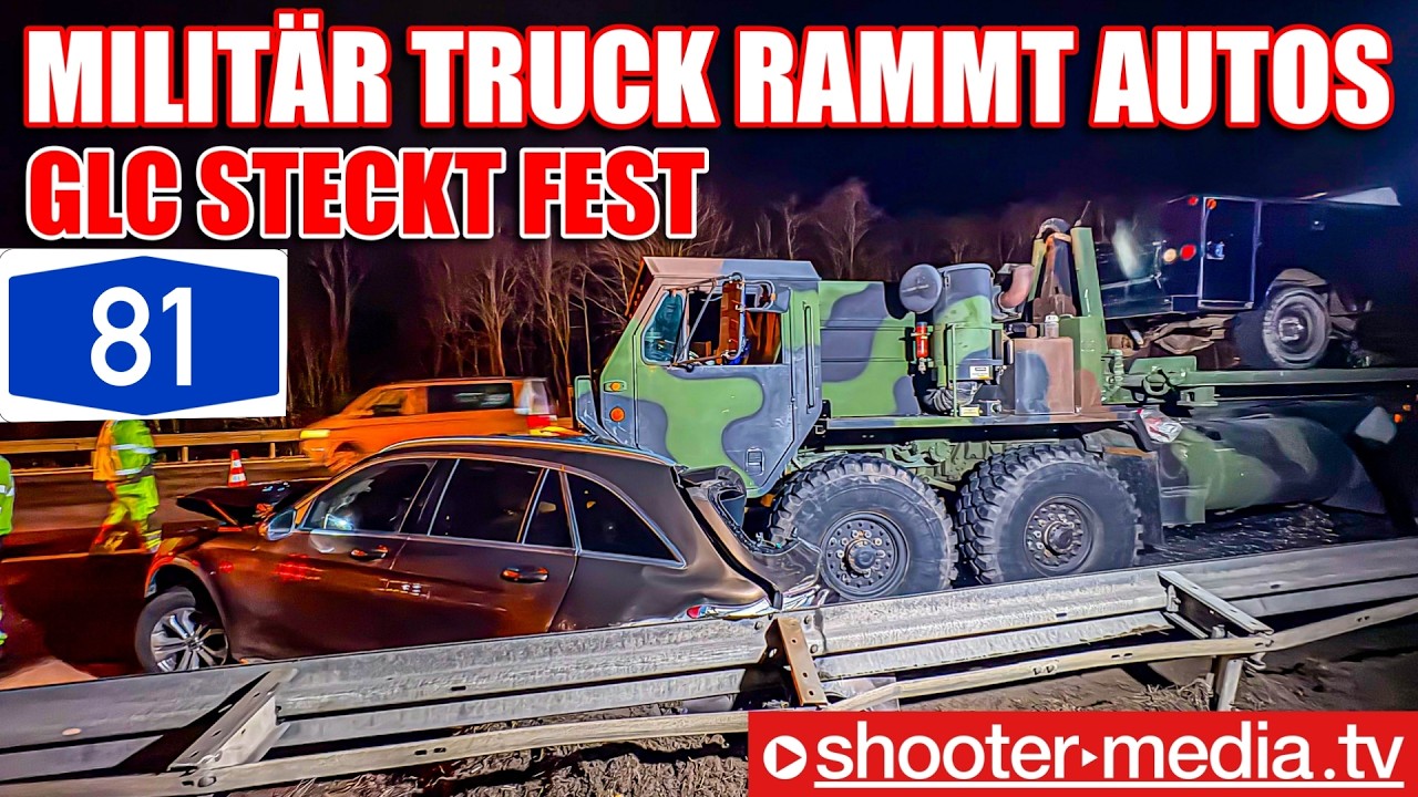 🔴  CRASH - MILITÄR TRUCK RAMMT AUTOS ZUSAMMEN  🔴 | 🚨  Bergung mit US Army Military Truck  🚨