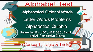 Reasoning (Alphabet Test) For UGC NET-JRF Paper-1  SSC IBPS PO/Clerk & All Competitive Exams