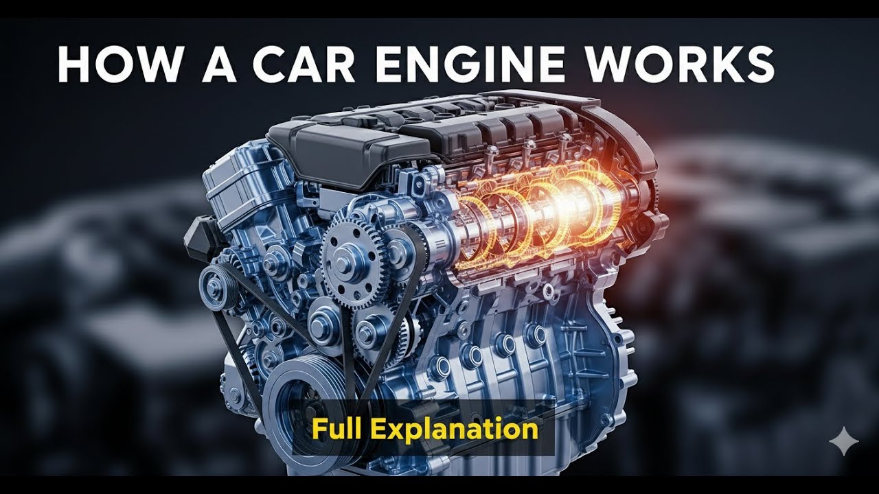 How a car engine works - YouTube