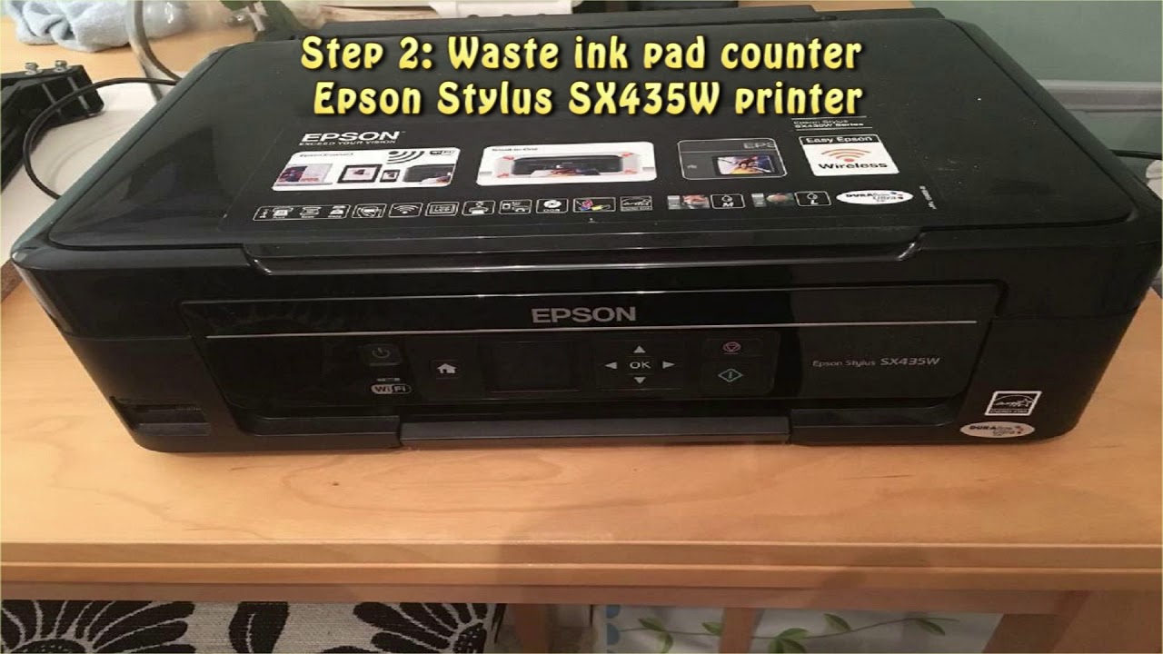 Reset Epson Stylus SX435W Waste Ink Pad YouTube