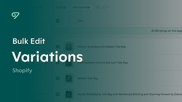 Bulk Edit Shopify Variations in Vela