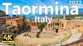 Taormina 2022, Sicily Walking Tour (4k Ultra HD 60fps)  With Captions