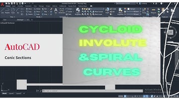 How to draw a cycloid, involute and spiral curves in Engineering drawing by AutoCAD