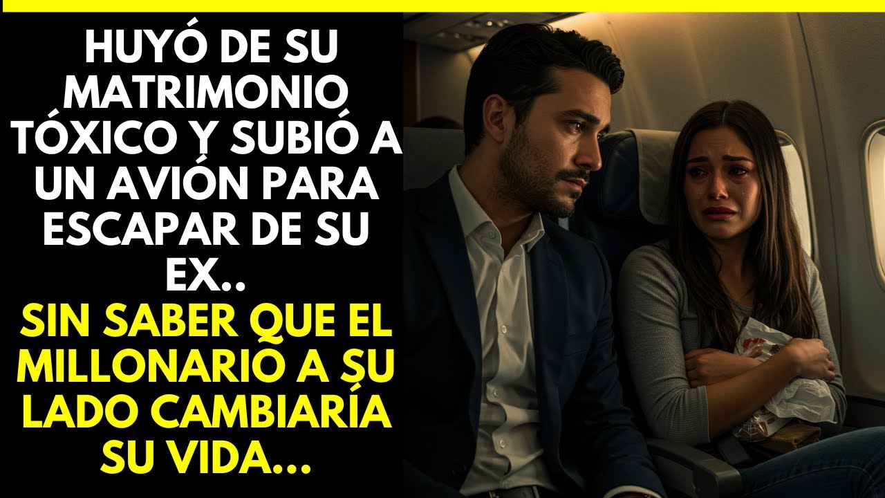 HUYÓ DE SU MATRIMONIO TÓXICO Y SUBIÓ A UN AVIÓN PARA ESCAPAR DE SU EX… SIN SABER QUE EL MILLONARIO