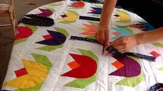 Wheelchair Quilt: Add Binding to Arm Holes