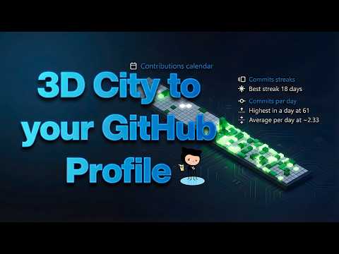Epic 3D City GitHub Contributions Calendar 😎❤️ | 2026
