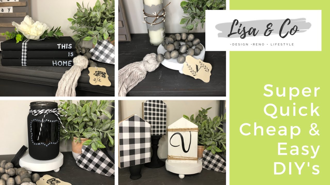 4 Super Quick, Cheap & Easy DIY's  ||  Dollar Store DIY's  ||  Lisa & Company
